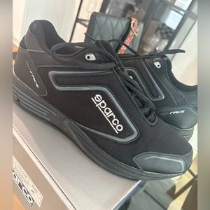 Sparco Black & Grey Mens Sneakers